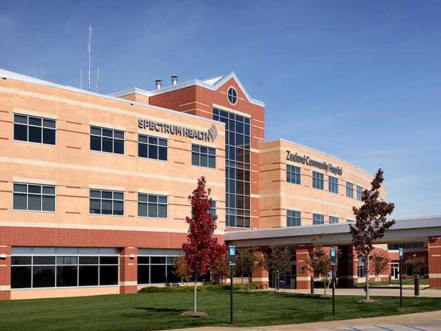 exterior of Spectrum Health Zeeland Community Hospital