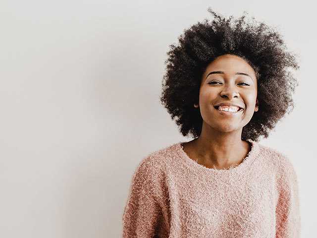 woman smiling